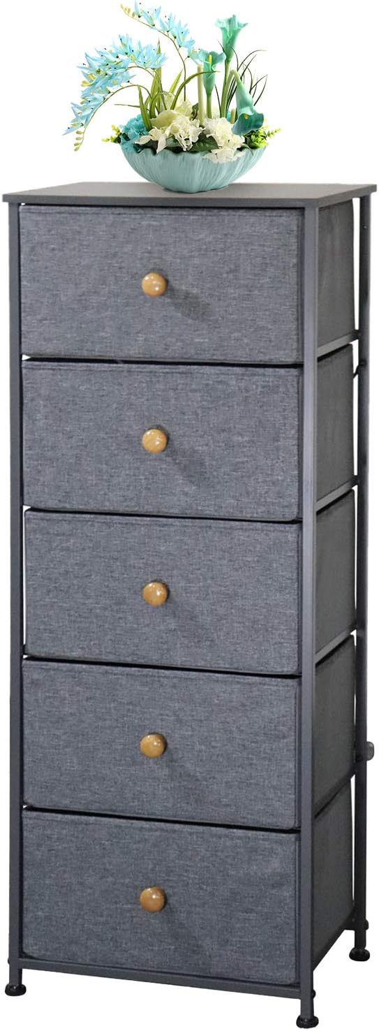 5 Drawer Vertical Fabric Storage Dresser D9492
