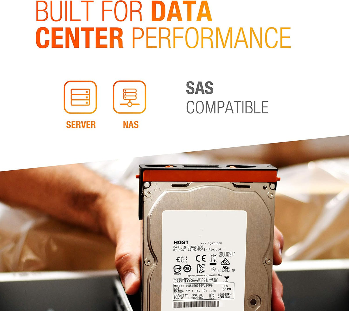 600GB 15K RPM SAS 6Gb/s 64MB Cache 3.5in LFF D695734
