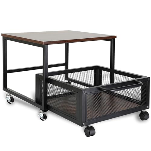 Retro Mini Fridge Stand with Wheels Y291