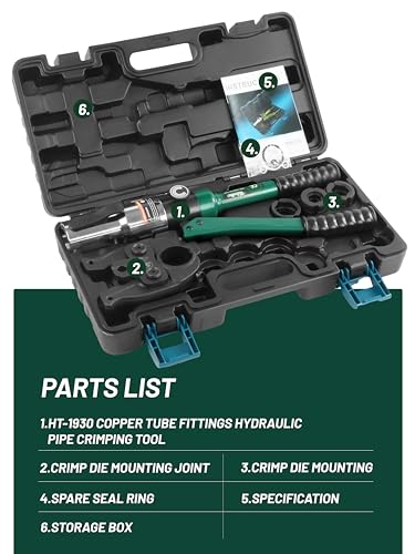 Copper Tube Crimping Tool with 1/2" 3/4" 1" Jaw O540