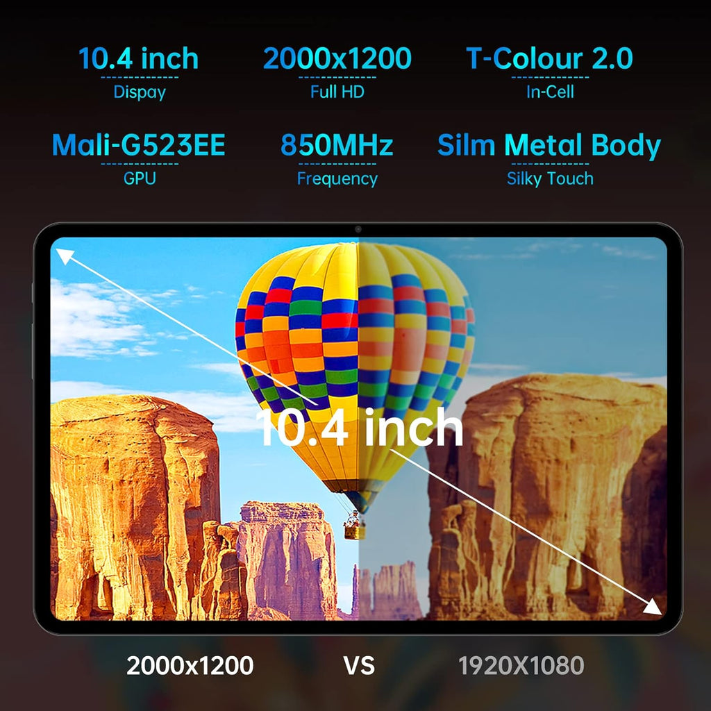 Android 11 Tablet 10.4 Inch, 8GB RAM 128GB ROM, Octa-Core, 1200x2000 IPS HD Touchscreen, 7000mAh J268754