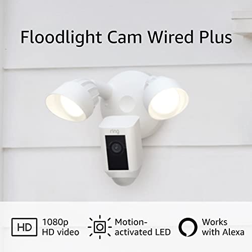 White Floodlight Cam with 1080p HD video W359518