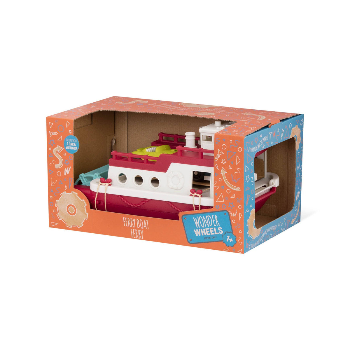 Floating Bath Toy Boat with Cars 3 pc J24570
