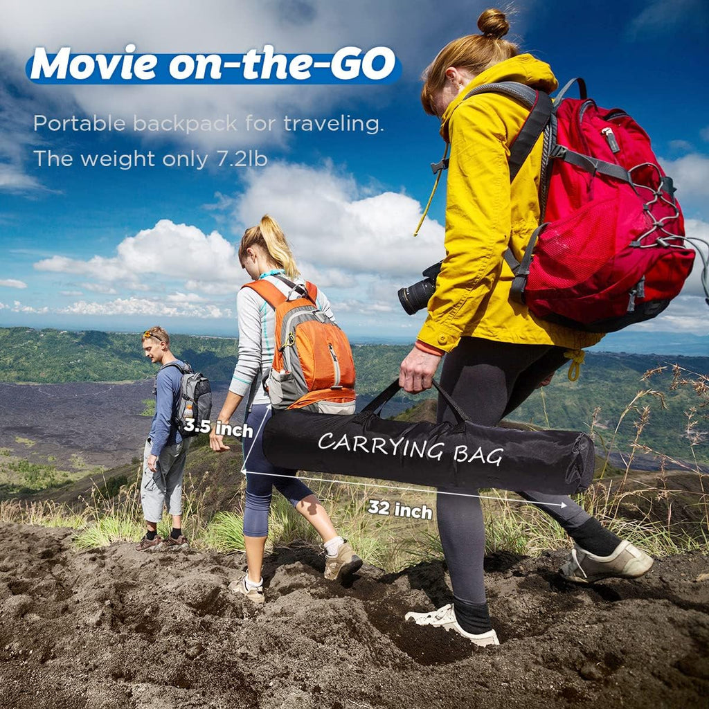 120 inch Portable Projector Screen with Stand and Carry Bag B996