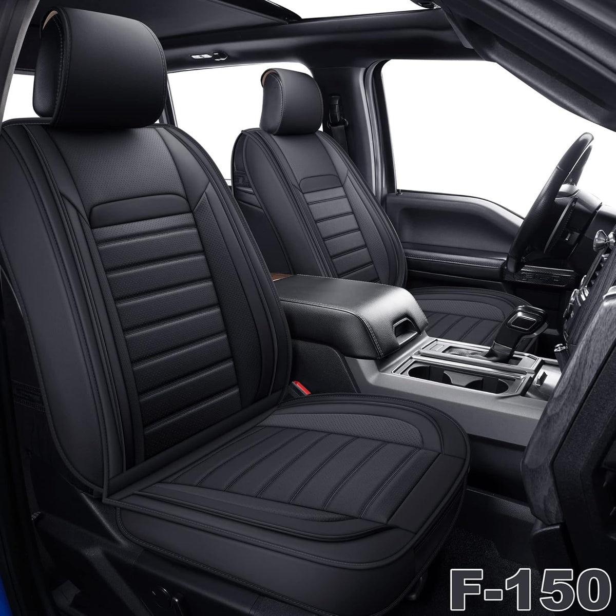 Faux Leather Car Seat Covers, Front Pair O989140