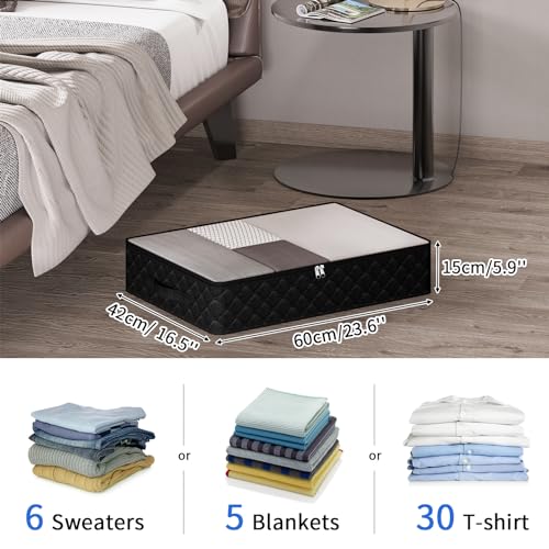 Grey 4 Pack Foldable Underbed Storage Bags Z54547