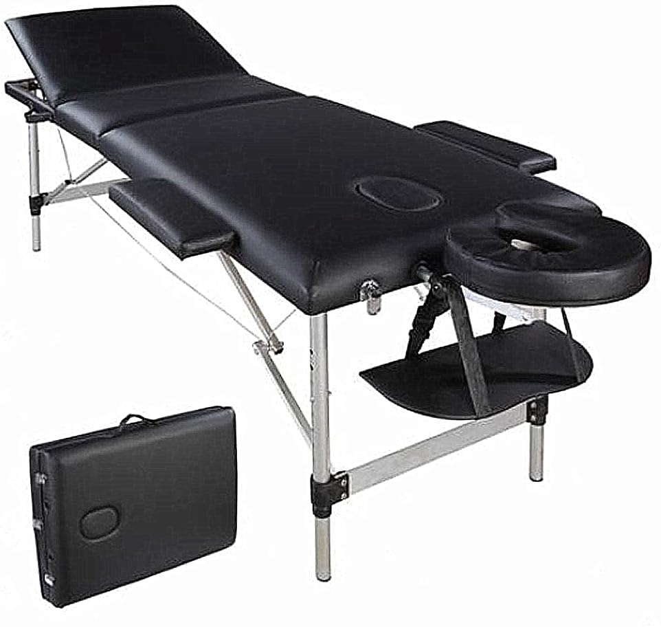 3 Folding Portable Adjustable Massage Table with Carrying Case V223