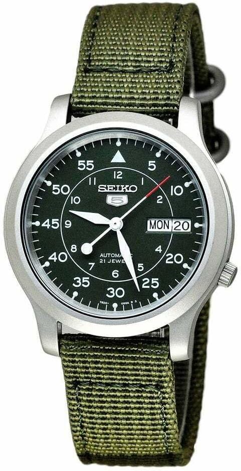 Green Canvas Stainless Steel Automatic Watch V182