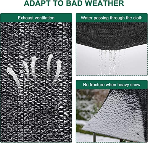 40% Shade Cloth 6.5x10FT Mesh Tarp with HDPE Material and Reinforced Grommets S834252