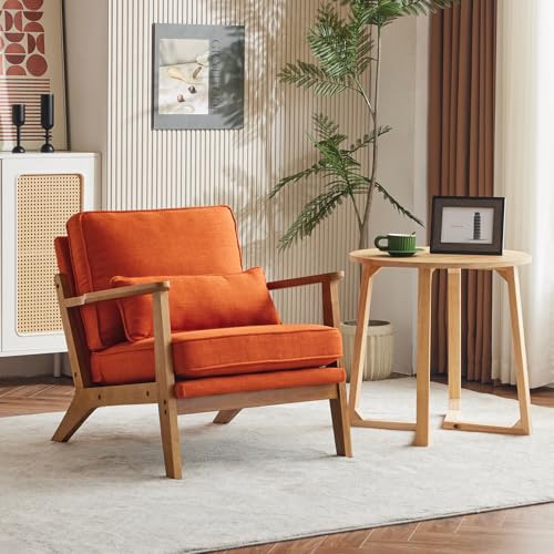 Navy Blue Linen Fabric Accent Chair Set of 2 X3987