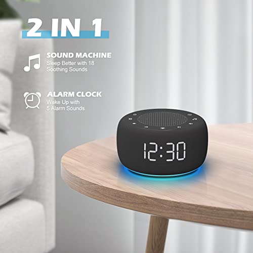 White Noise Machine with 18 Soothing Sounds, 7 Night Light, Sleep Timer K26400