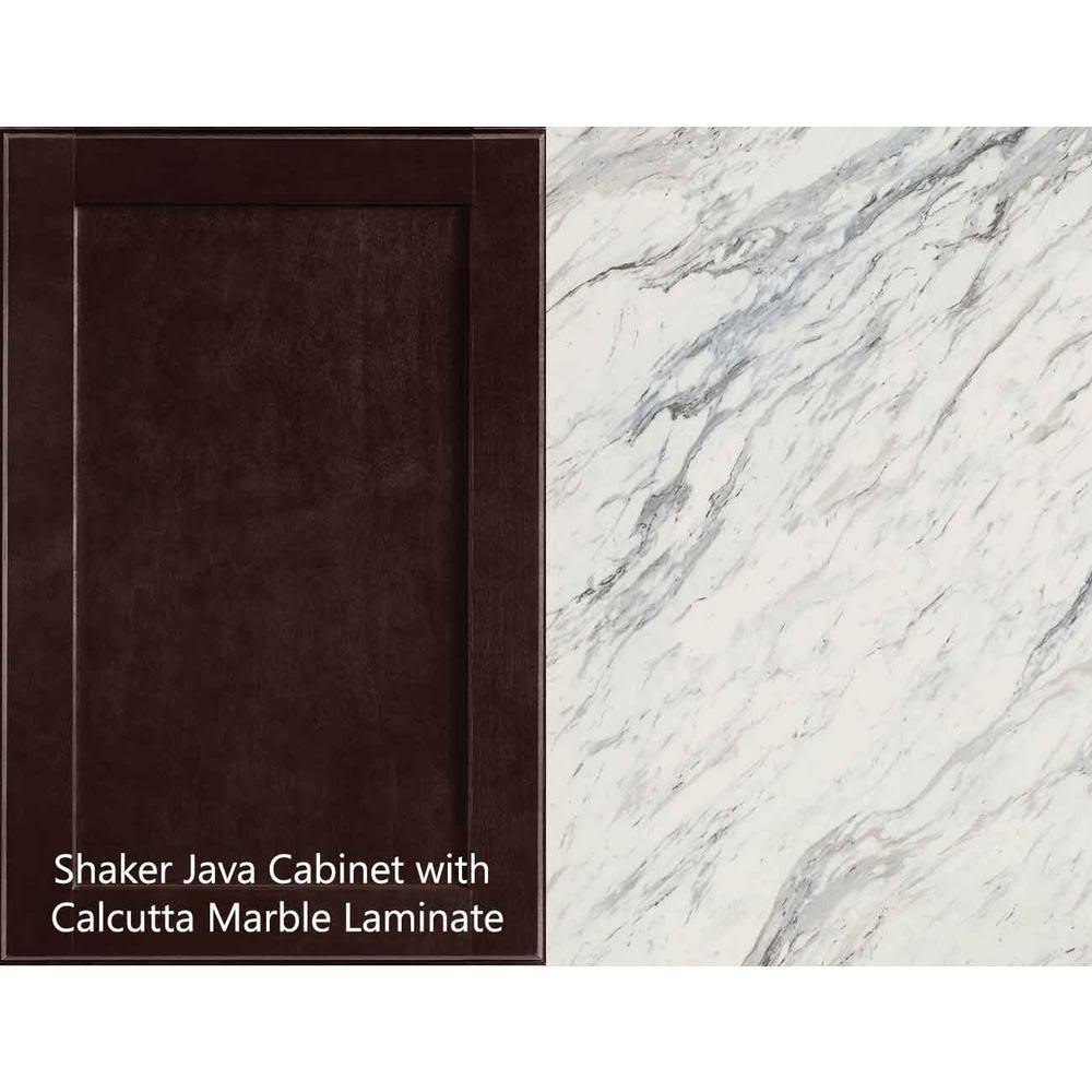 8 ft. Laminate Countertop Kit in Calcutta Marble with Valencia Edge J1769