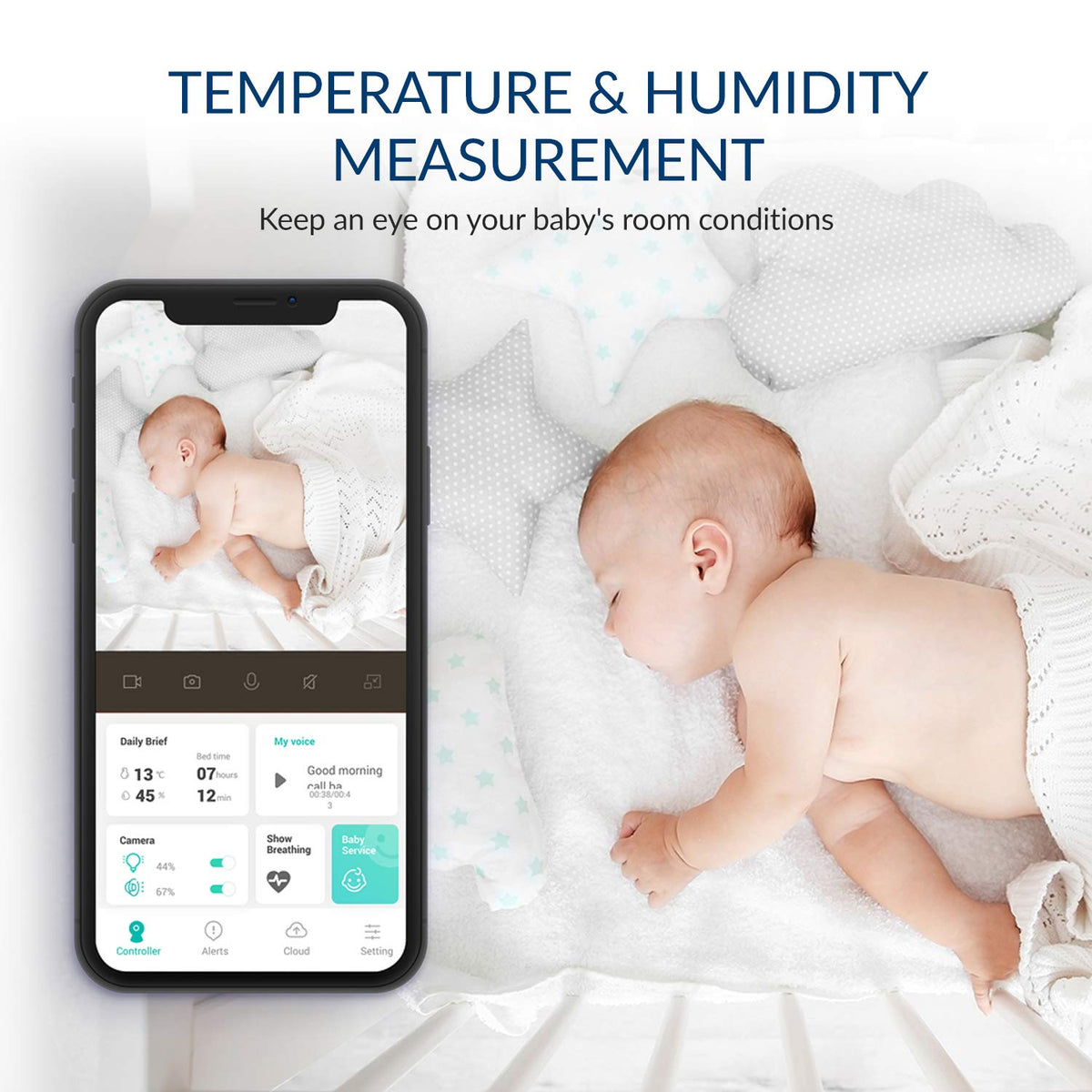Smart Baby Monitor with Camera and Audio X3043
