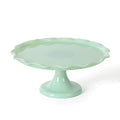 10 Inch Jadeite Cake Stand with Glass Dome B854