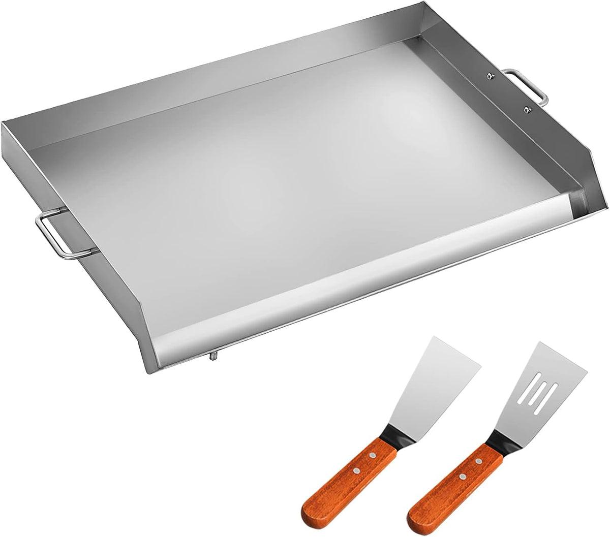 Stainless Steel Griddle, 32 X 17 Flat Top Rectangular Plate J97521