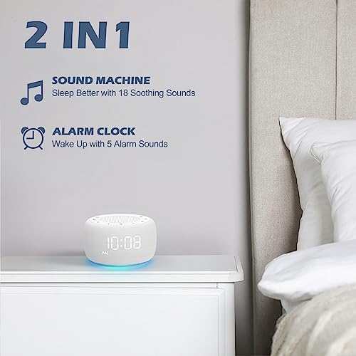 White Noise Machine with 18 Soothing Sounds, 7 Night Light, Sleep Timer K26400