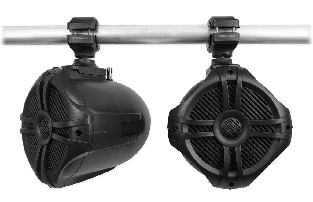 6.5 Black Marine Wakeboard Tower Speakers with Covers Q62174