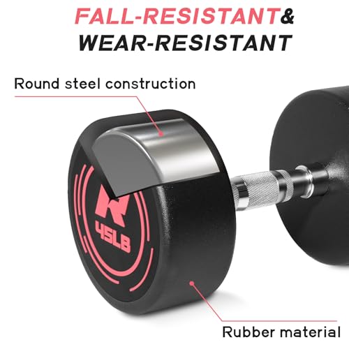 PVC Coated Pink Round Dumbbells Set with Non-Slip Handle O353