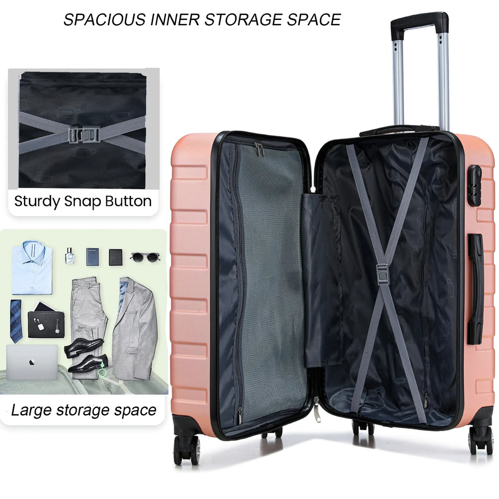 Hard Side Carry On Suitcase Set With Spinner Wheels TSA Lock O823