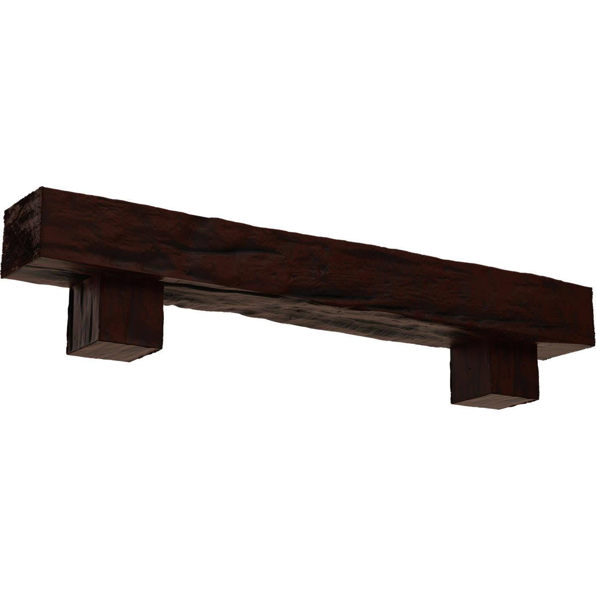 Natural Pecan Faux Wood Fireplace Mantel Kit with Alamo Corbels V83919