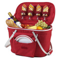 Collapsible Insulated Picnic Basket for 4 - Red L570937