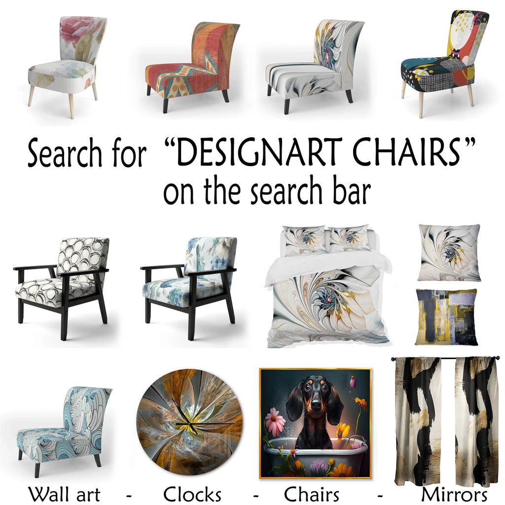 Upholstered Traditional Accent Chair and Floral Arm Chair G344295