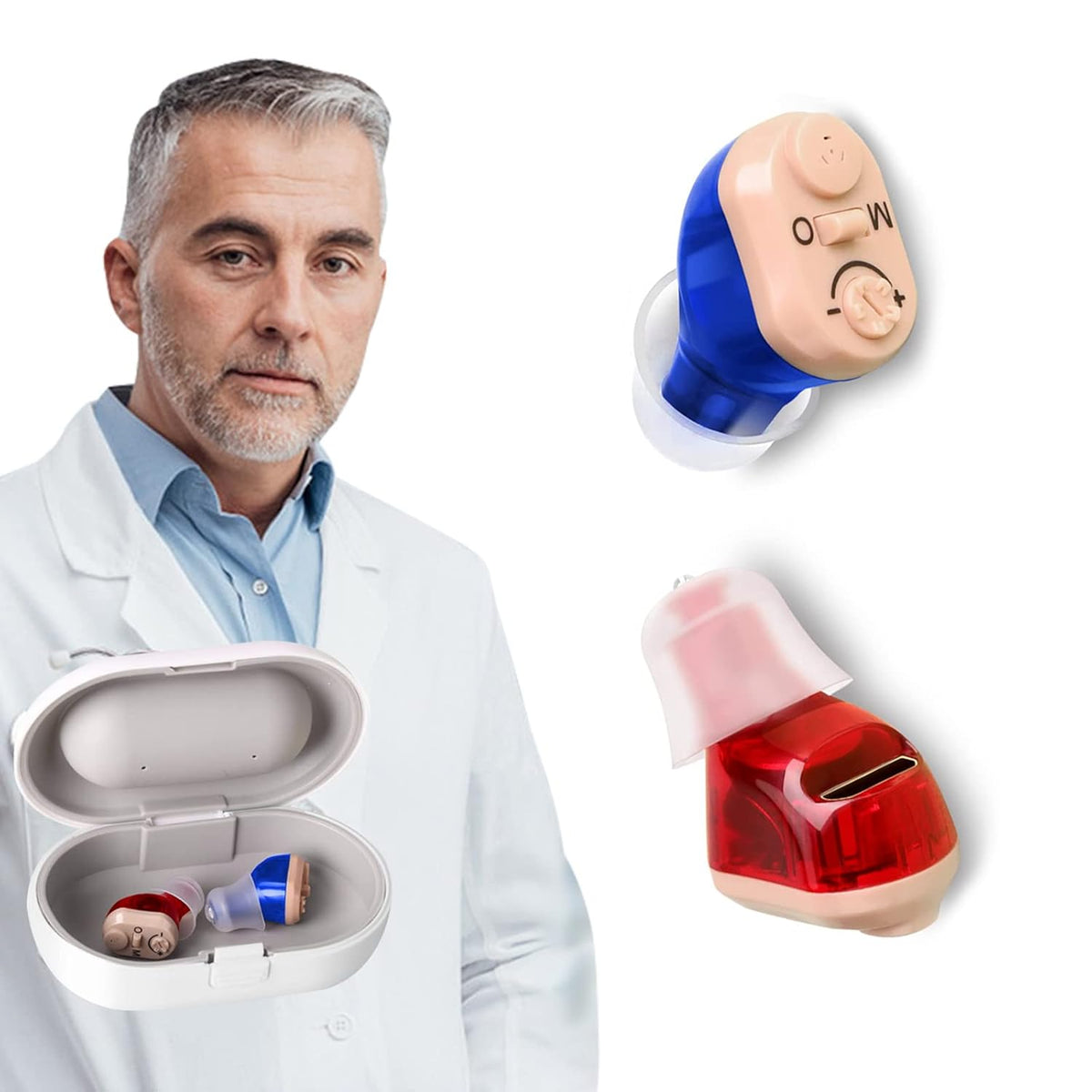 Rechargeable Invisible Hearing Aid 2 Pack V418567