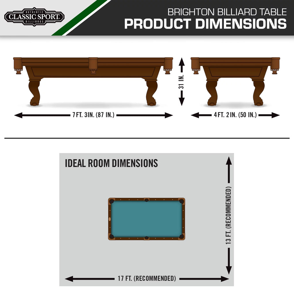 87" Green Billiard Pool Table X616