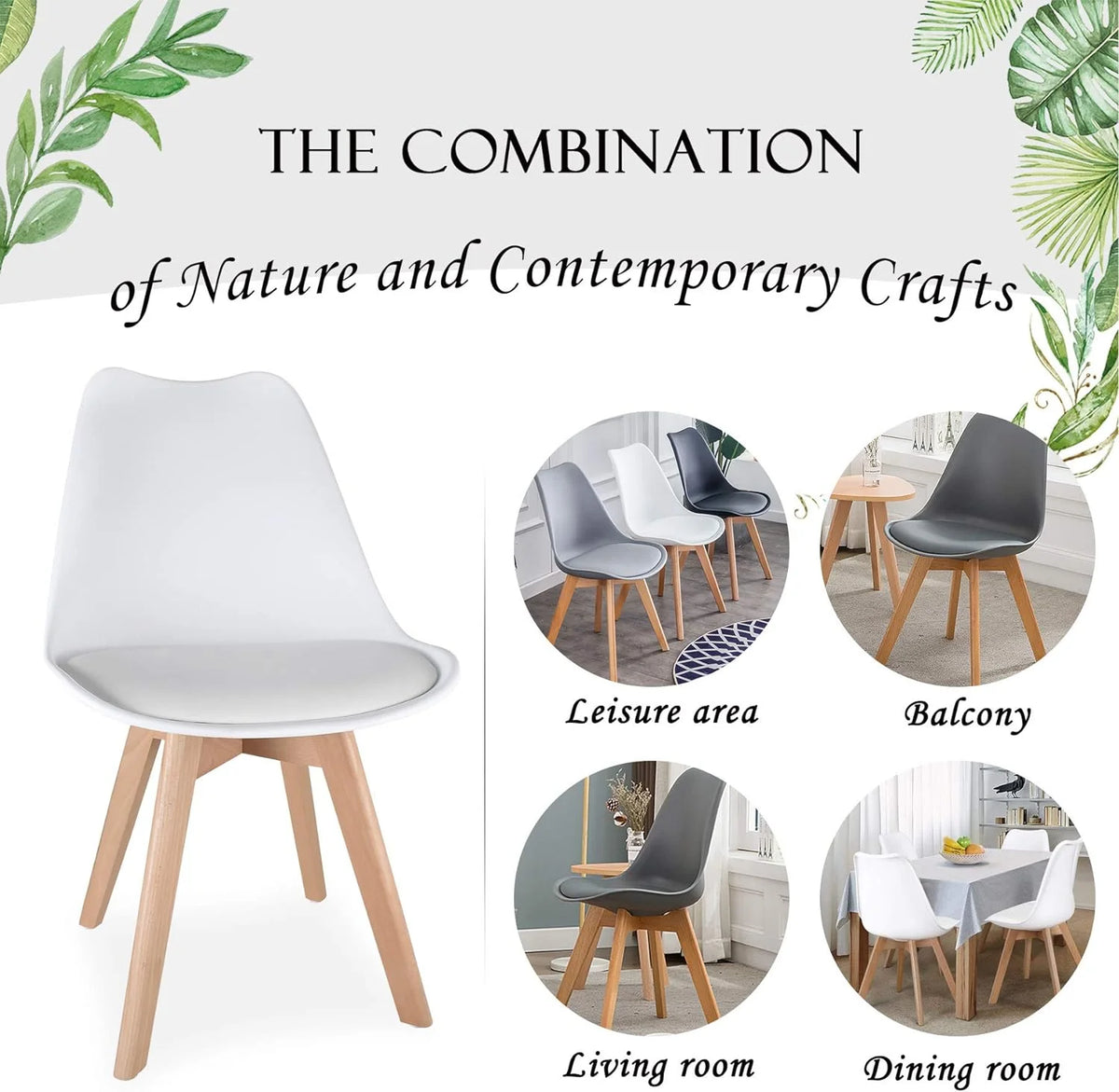 White Set of 4 Dining Chairs W75136