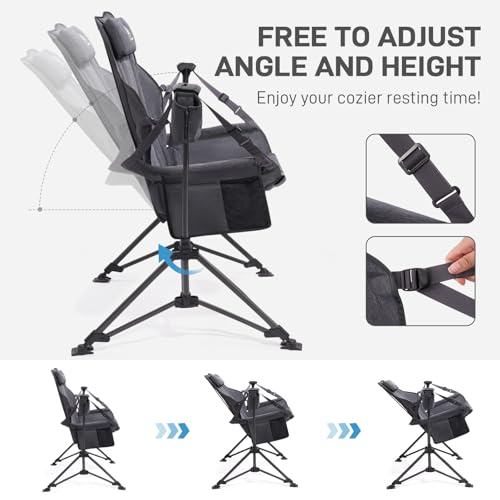 Oversized Padded Hammock Camping Chair with Cup Holder E911