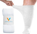 White Large Non Binding Seamless Toe Diabetic Socks Y605