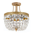3 Light Clear Spectra Brass Ceiling Mount G856