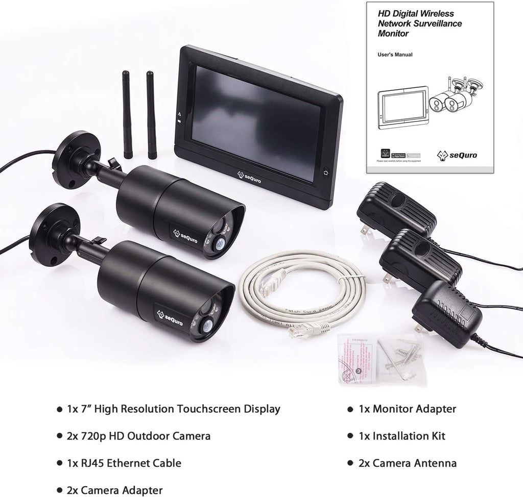 Wireless Surveillance Security Camera System 2-cam Kit Y573