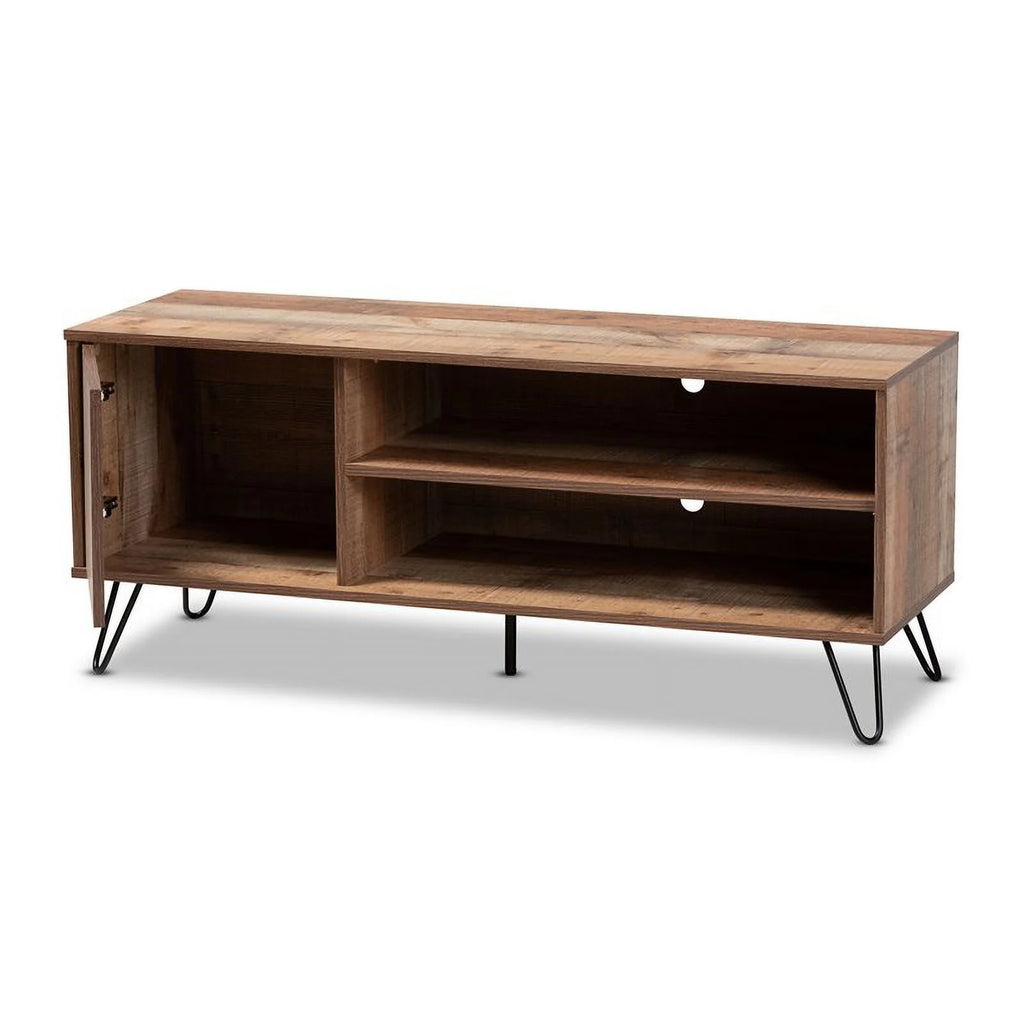 Rustic Oak Wood TV Stand T239880