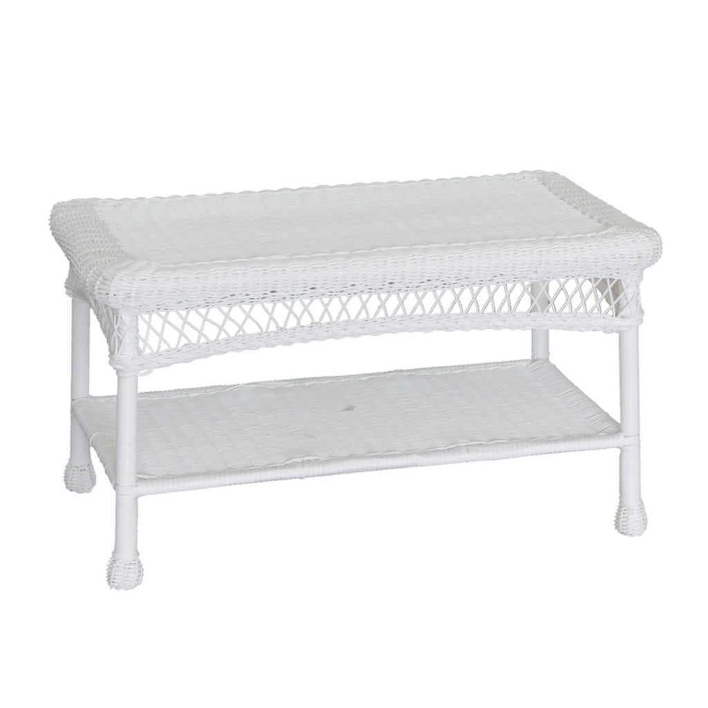 White Wicker Coffee Table G2667