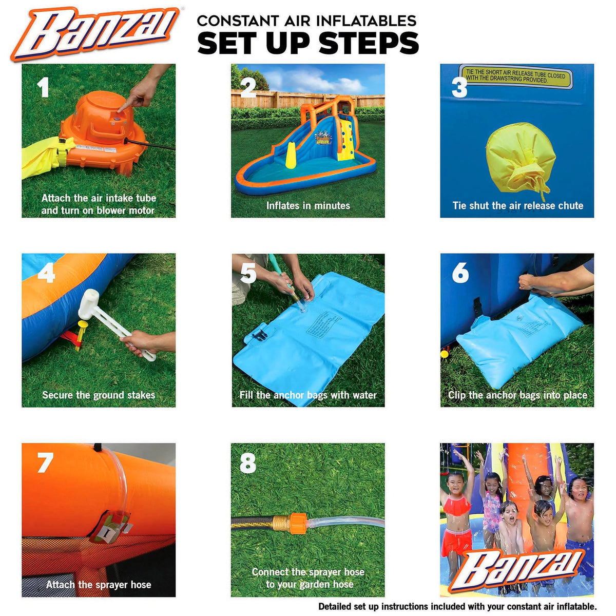 14 ft 5 in Inflatable Water Slide Splash Toy N7071