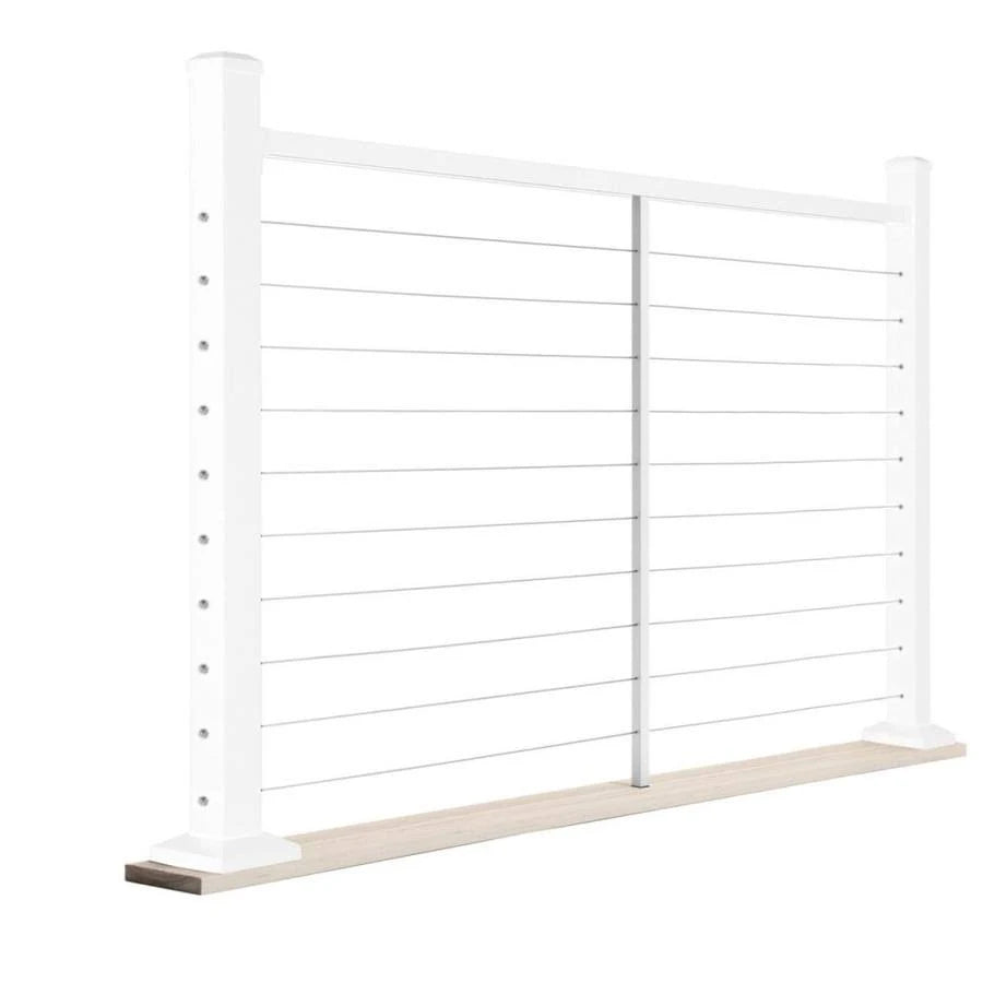 Rectangular Top Cable Rail, 68.5-in, Textured White K477161