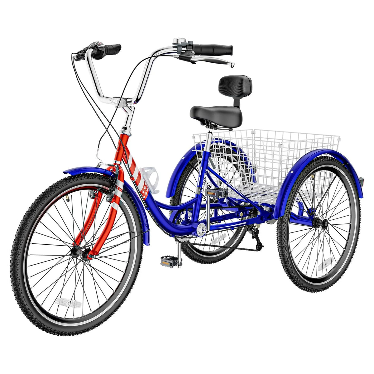 Adult Tricycles 3 Wheel 7 Speed 20 inch with Big Basket U563