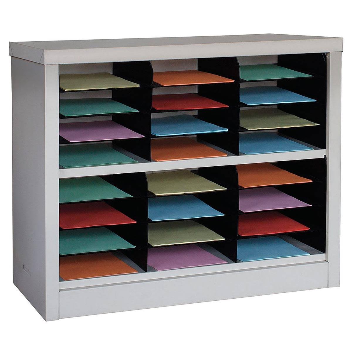 Tan Horizontal Literature Organizer 24 Compartments B372