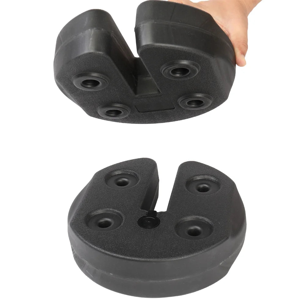 4 Pieces Black Tent Shade Canopy Water Fillable Weight Plates D616
