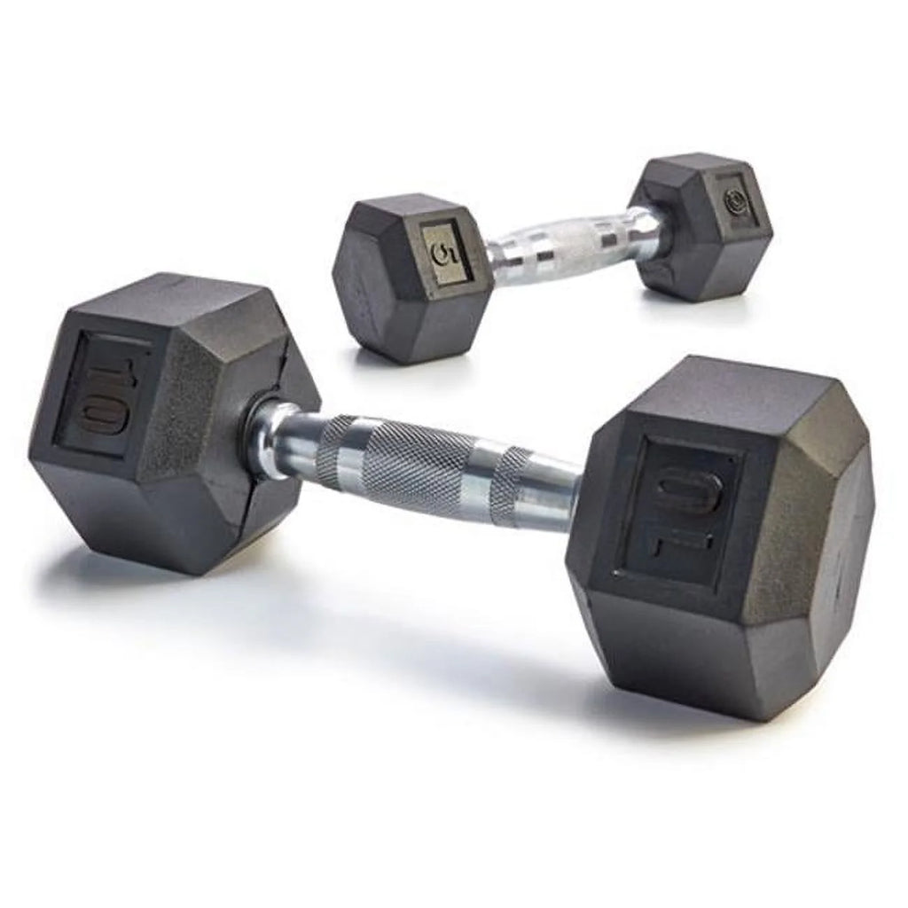 Rubber Encased Solid Hex Dumbbell D6333