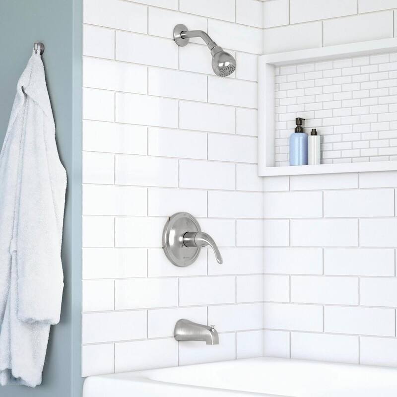 Single Handle Tub and Shower Faucet 1.8 GPM Brushed Nickel W309