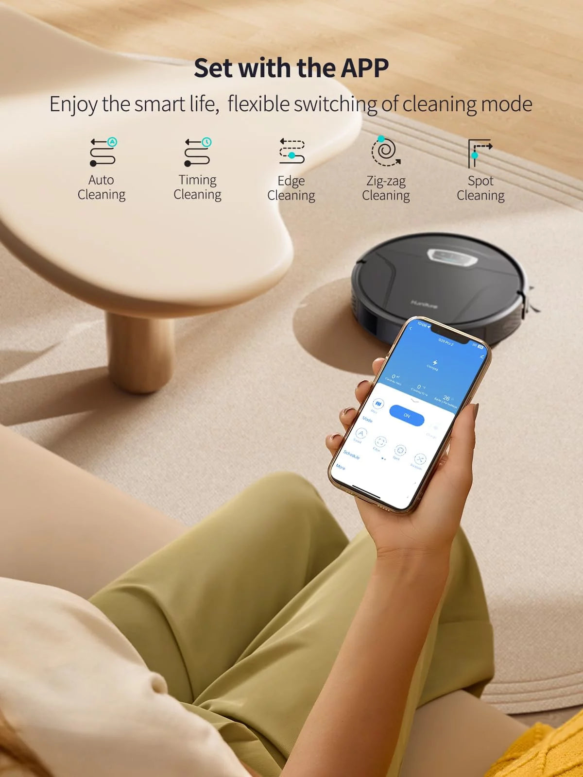 Robot Vacuum and Mop Combo 4500pa 180min Runtime N99637