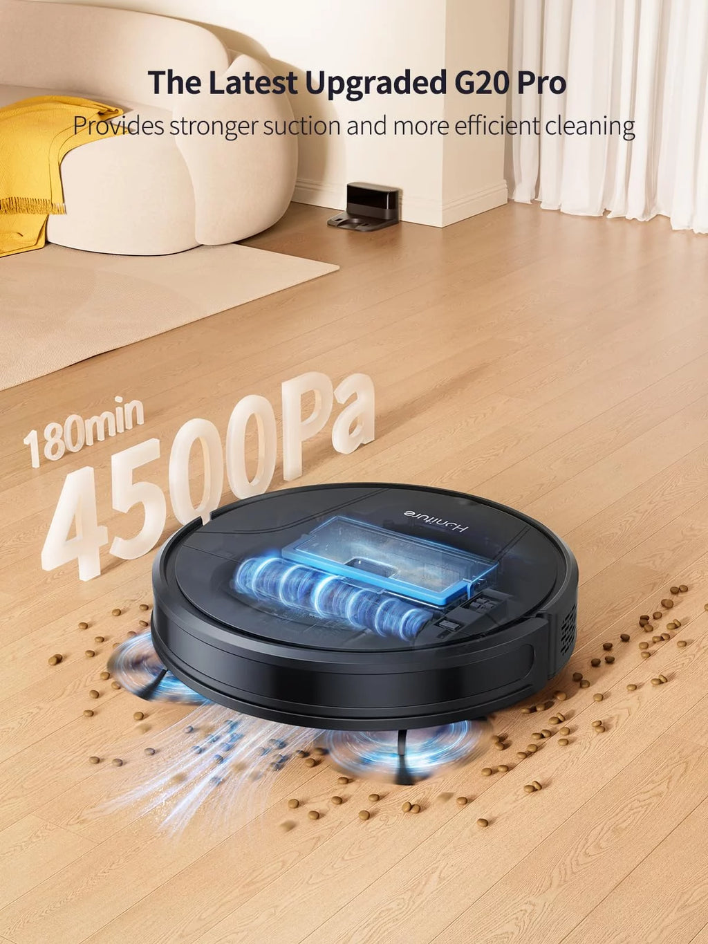 Robot Vacuum and Mop Combo 4500pa 180min Runtime N99637