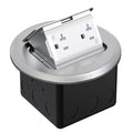 Silver Pack of 2 Pop Up Floor Outlet Box with 20 Amp Tamper-Resistant Receptacle U65520