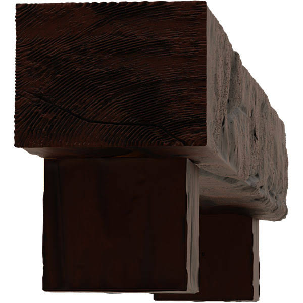 Natural Pecan Faux Wood Fireplace Mantel Kit with Alamo Corbels V83919