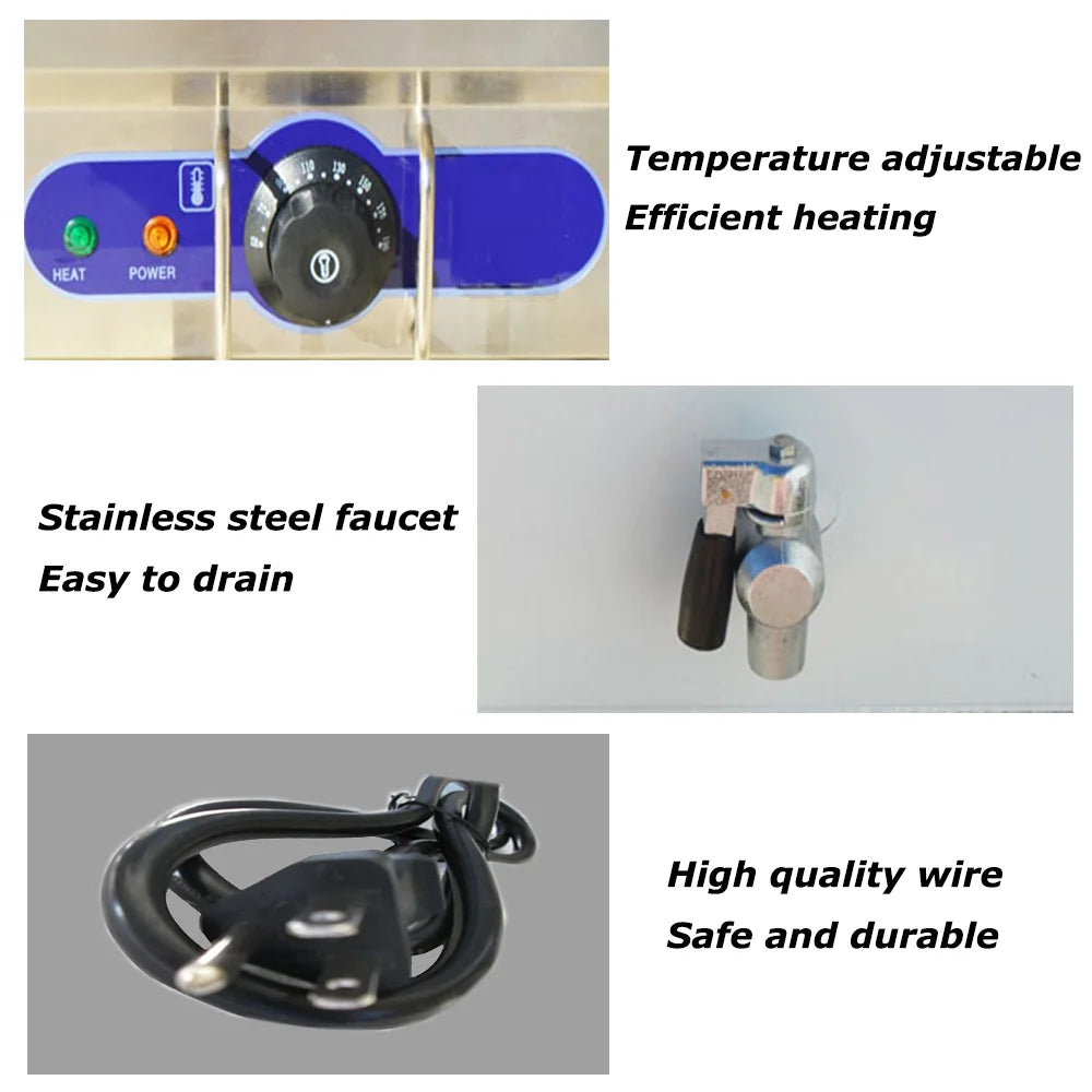 8 Pot Stainless Steel Buffet Food Warmer with Glass Shield Q243