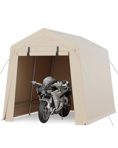 7x10 FT Portable Outdoor Storage Shed with 2 Roll-Up Zipper Doors W88910