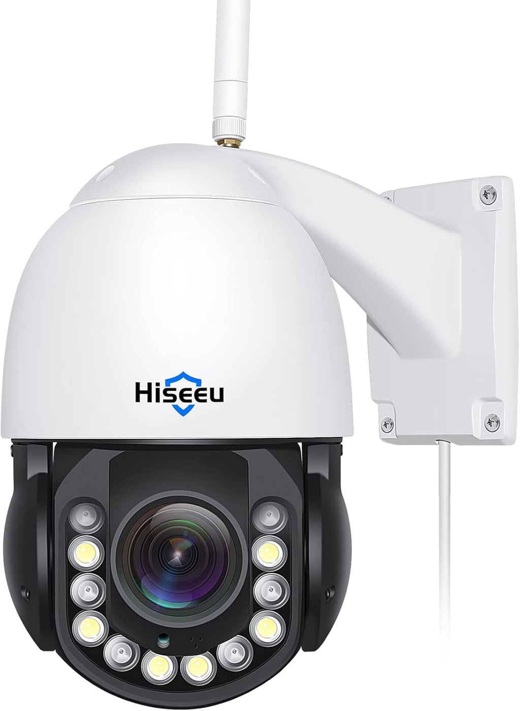Wireless 30X Optical Zoom PTZ Camera Outdoor Two Way Audio 250ft Night Vision with Floodlight Security Camera Q739920