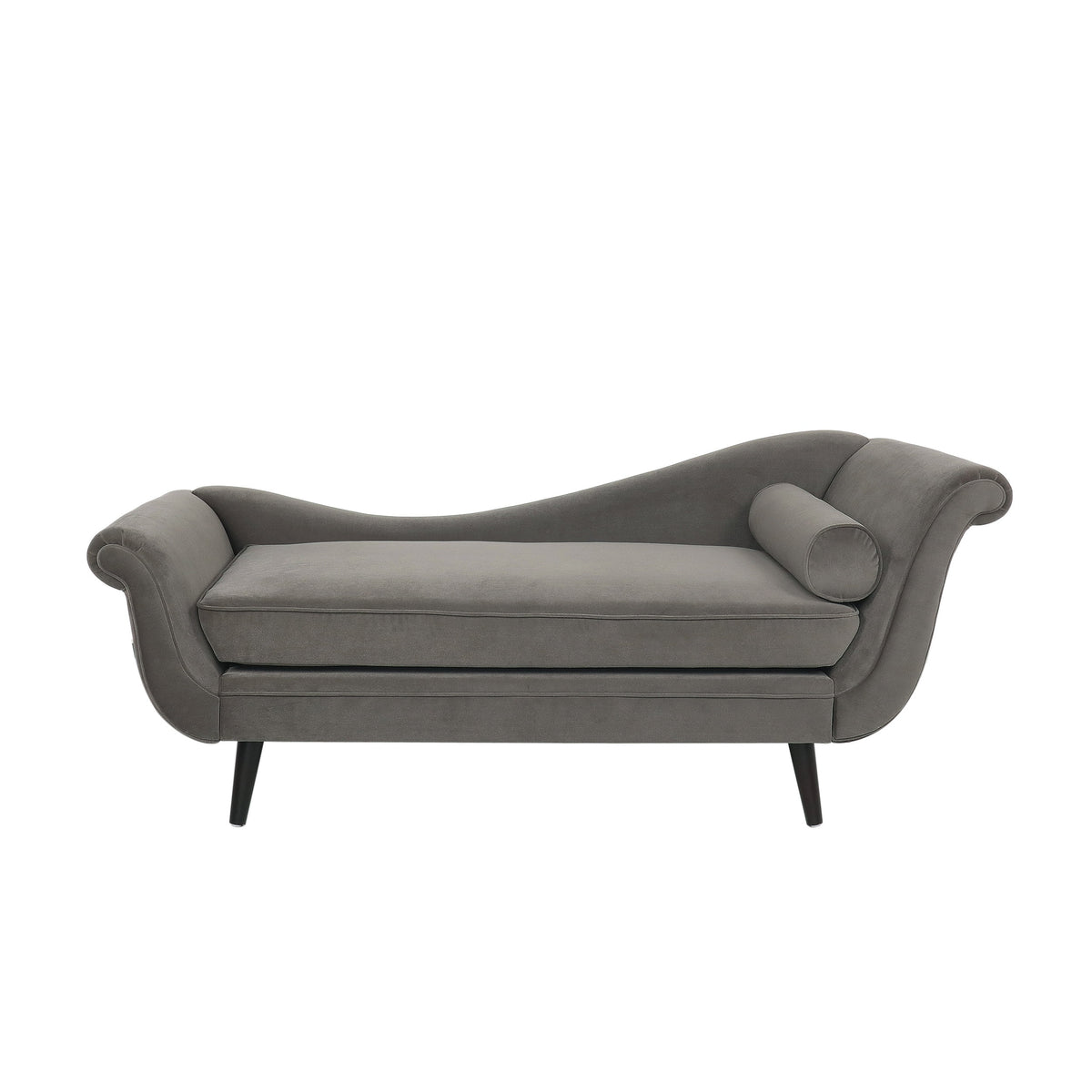 Dark Brown Taupe Upholstered Chaise Lounge U494586